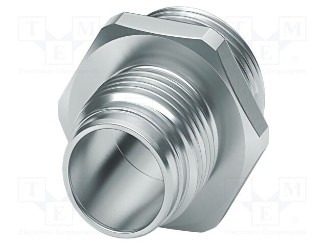 Enclosure for connectors: M12; THR; nickel plated; Thread: M14x1