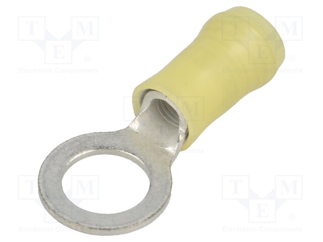 Ring terminal; M8; Ø: 8.3mm; 3÷6mm2; crimped; for cable; insulated