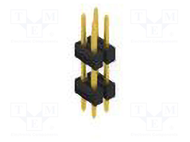 Connector: pin strips; pin header; male; PIN: 4; 2.54mm; THT; 2x2