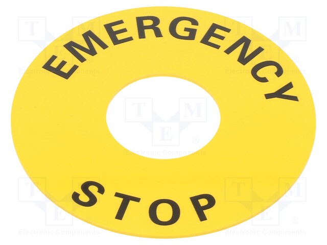 Warning plate; 22mm; A22Z