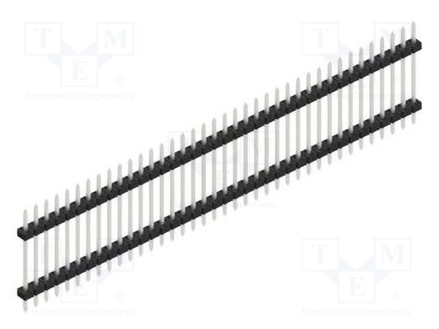 Connector: pin strips; pin header; male; PIN: 38; 2mm; THT; 1x38