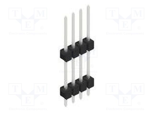 Connector: pin strips; pin header; male; PIN: 4; 2.54mm; THT; 1x4
