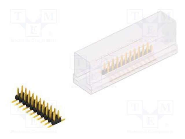 Connector: pin strips; pin header; male; PIN: 22; 2mm; SMT; 2x11