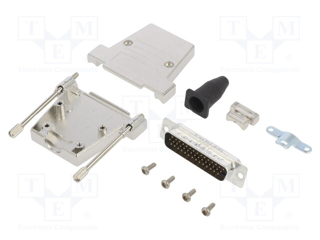 D-Sub HD; PIN: 44; male; shielded,with strain relief; straight