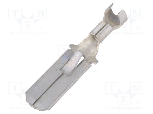 Terminal: flat; 6.3mm; 0.8mm; male; 0.8÷2.1mm2; crimped; for cable