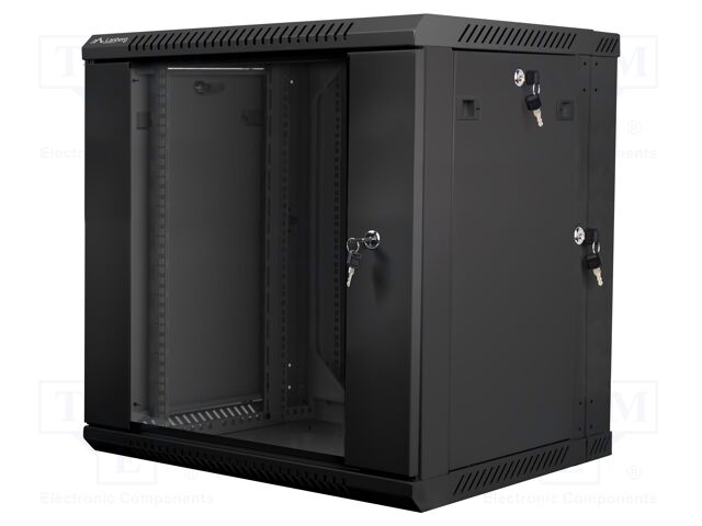 Enclosure: rack cabinet; Standard: 19"; 12U; black; Z: 600mm