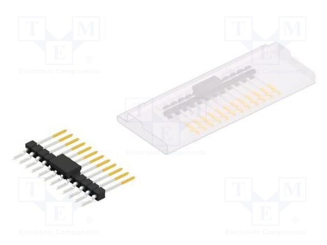 Connector: pin strips; pin header; male; PIN: 12; 2.54mm; SMT; 1x12