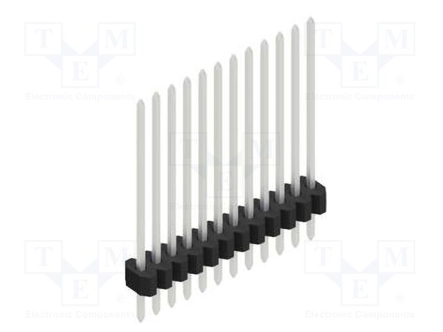 Connector: pin strips; pin header; male; PIN: 12; 1.27mm; THT; 1x12