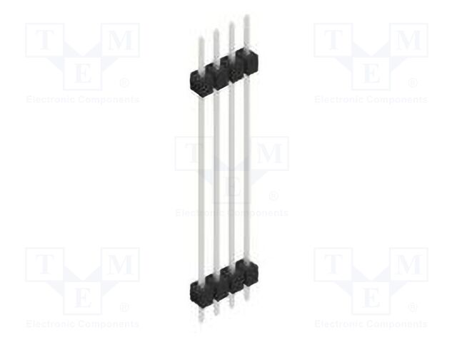 Connector: pin strips; pin header; male; PIN: 4; 2.54mm; THT; 1x4