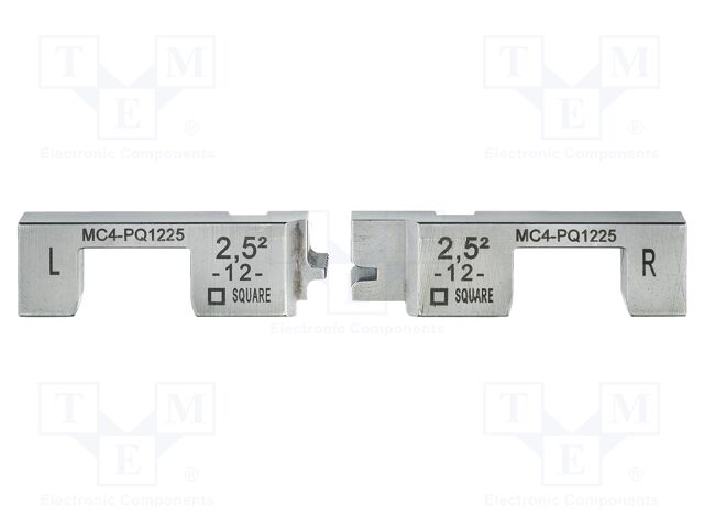 Crimping jaws; 2.5mm2; Application: ferrule; square; 12mm