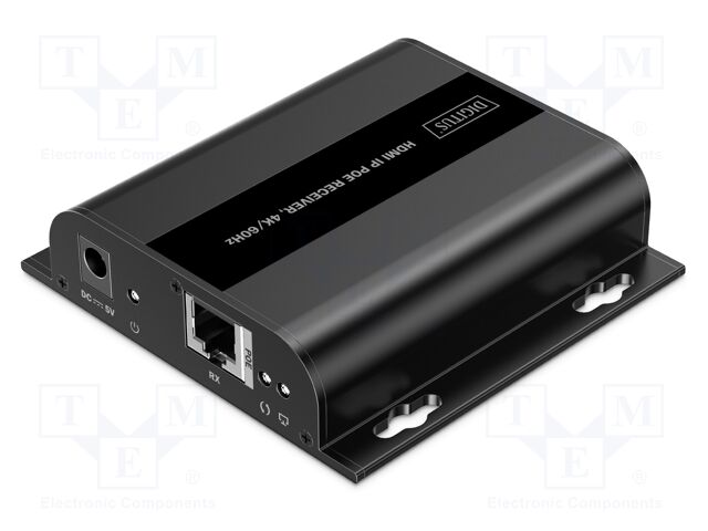 HDMI extender; DC socket,HDMI socket,RJ45 socket; metal; 120m
