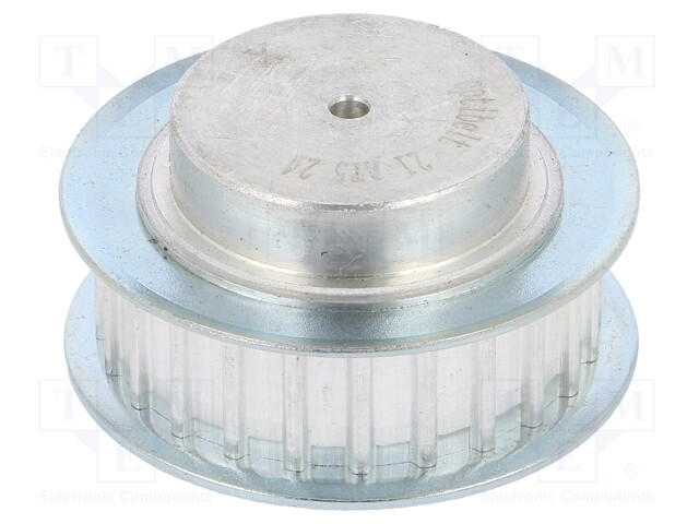 Belt pulley; AT5; W: 10mm; whell width: 21mm; Ø: 37mm; aluminium; ZRS