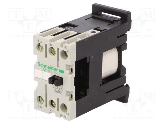 Contactor: 2-pole; NO x2; 110VAC; 6A; DIN; TeSys SK; -20÷50°C; 690V