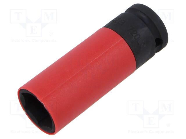 Wrench; hex socket,impact; HEX 21mm; 1/2"; 85mm; Plating: polymer