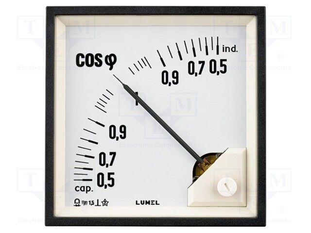 Meter: mounting; on panel; 144x144x69mm; 45÷65Hz; Class: 1,5; 5A