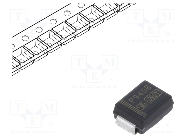 Diode: Zener; 3W; 43V; 35mA; SMD; reel,tape; SMB; single diode