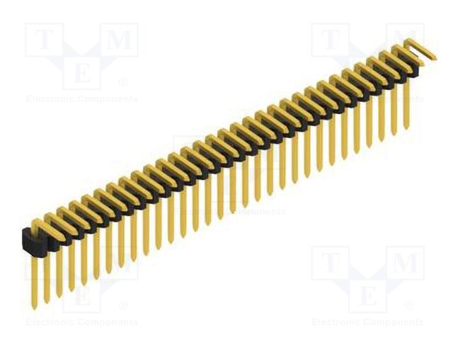 Connector: pin strips; pin header; male; PIN: 31; 1.27mm; THT; 1x31