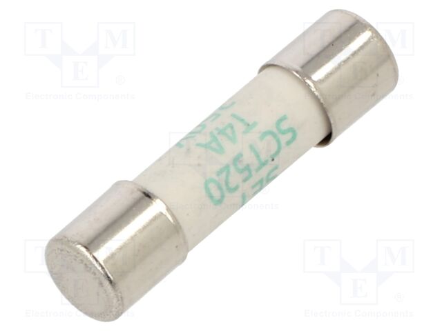 Fuse: fuse; ceramic; 4A; 250V; time-lag; 5x20mm; brass