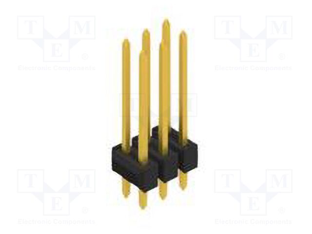 Connector: pin strips; pin header; male; PIN: 6; 2.54mm; THT; 2x3