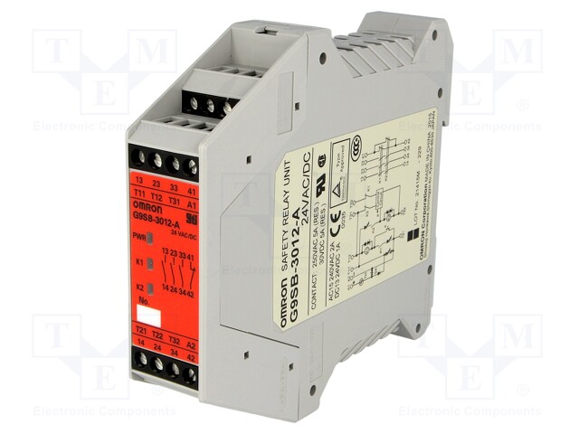 Module: safety relay; Series: G9SB; 24VDC; 24VAC; IN: 2; -25÷55°C