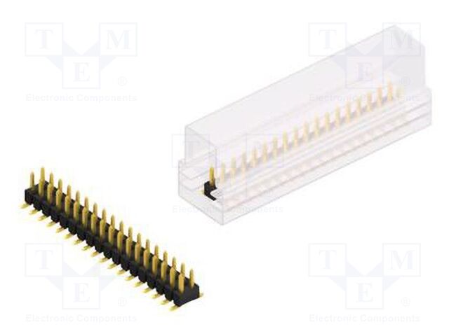 Connector: pin strips; pin header; male; PIN: 36; 2.54mm; SMT; 2x18