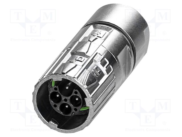 Connector: M17; plug; M17 PRO; PIN: 4(3+1); 630V; 20A; IP67; 3+PE