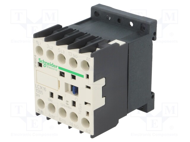 Contactor: 3-pole; NO x3; Auxiliary contacts: NO; 24VAC; 16A; 690V