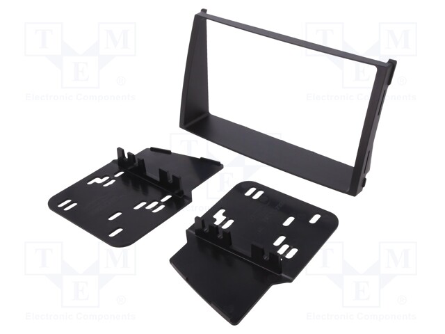 Radio mounting frame; Kia; 2 DIN; black