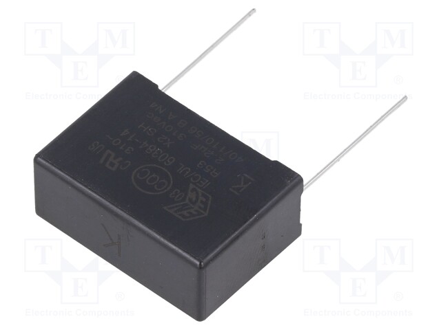 Capacitor: polypropylene; X2; 2.2uF; 27.5mm; ±10%; 32x22x13mm