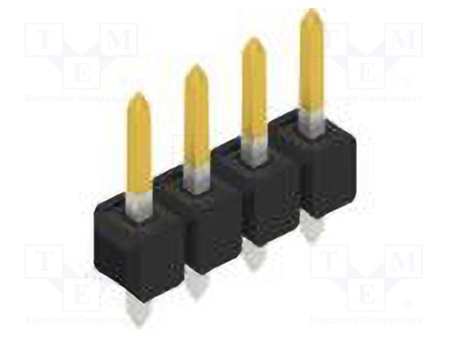 Connector: pin strips; pin header; male; PIN: 4; 2.54mm; THT; 1x4