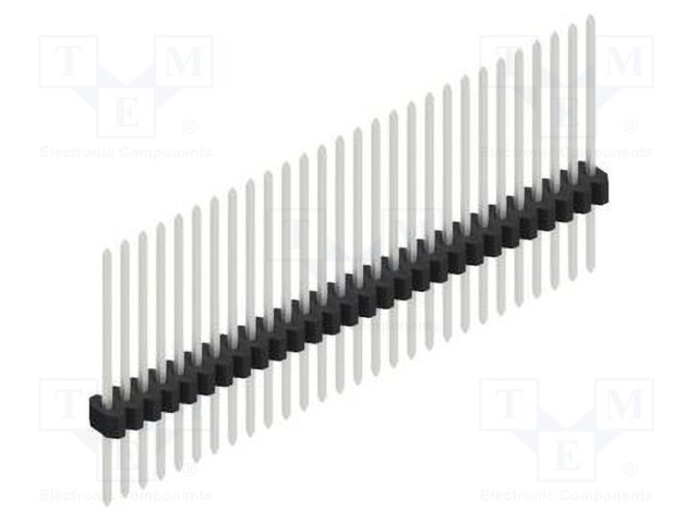 Connector: pin strips; pin header; male; PIN: 28; 1.27mm; THT; 1x28