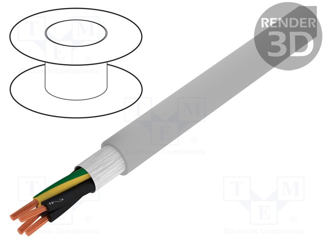 Wire: control cable; ÖLFLEX® FD CLASSIC 810; 4G2,5mm2; PVC; grey