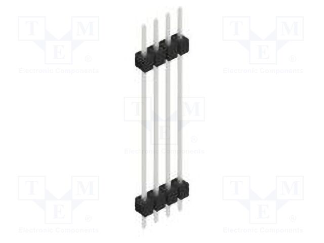 Connector: pin strips; pin header; male; PIN: 4; 2.54mm; THT; 1x4