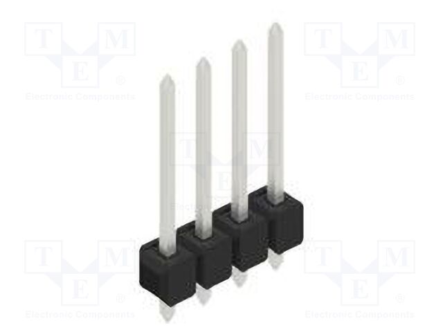 Connector: pin strips; pin header; male; PIN: 4; 2.54mm; THT; 1x4
