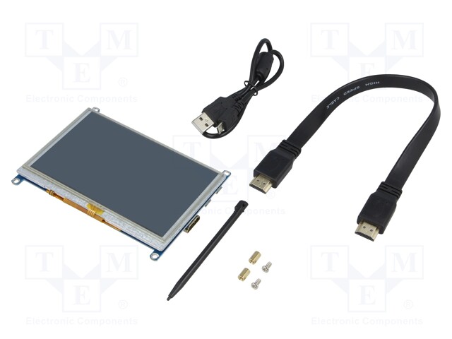 Display: TFT; 5"; 800x480; Illumin: LED; 121x89.55mm; 3.3÷5VDC