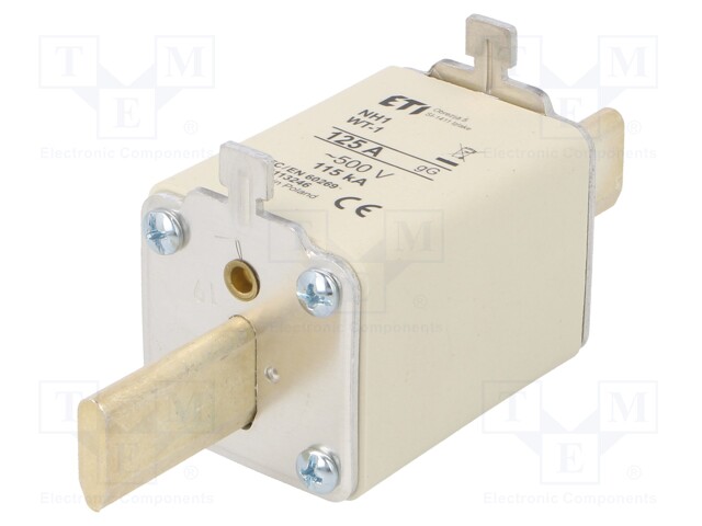 Fuse: fuse; gG; 125A; 500VAC; ceramic,industrial; NH1; WT-NH