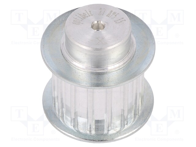 Belt pulley; AT5; W: 16mm; whell width: 27mm; Ø: 22.65mm; aluminium