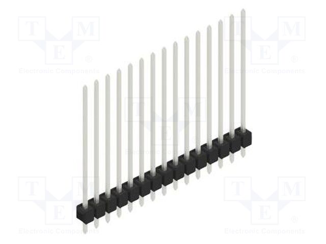 Connector: pin strips; pin header; male; PIN: 15; 2.54mm; THT; 1x15