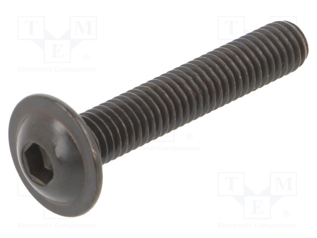 Screw; with flange; M6x35; 1; Head: button; hex key; HEX 4mm; steel