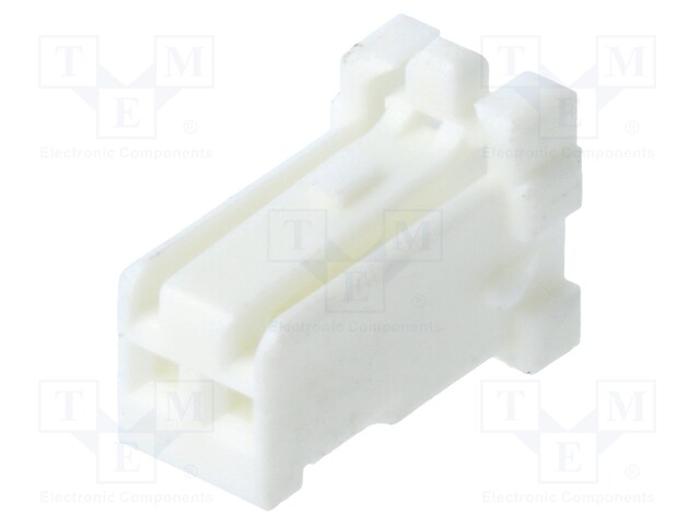 Plug; wire-wire/PCB; female; PNI; 2mm; PIN: 2; w/o contacts; crimped