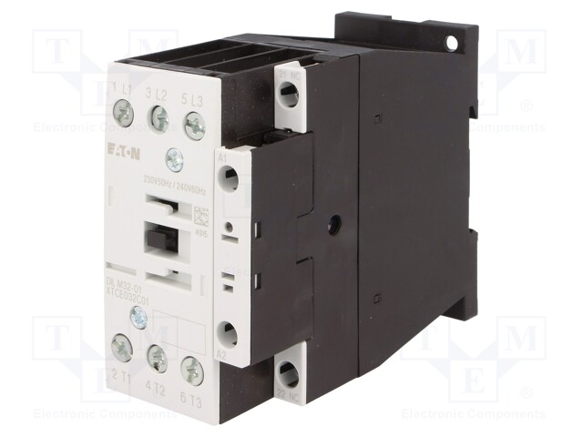 Contactor: 3-pole; NO x3; Auxiliary contacts: NC; 230VAC; 32A; 690V