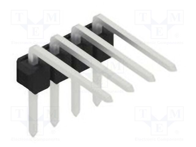 Connector: pin strips; pin header; male; PIN: 4; 2.54mm; THT; 1x4