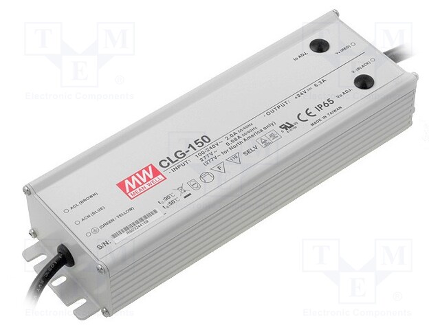 Power supply: switched-mode; LED; 150W; 20VDC; 17÷22VDC; 3.75÷7.5A