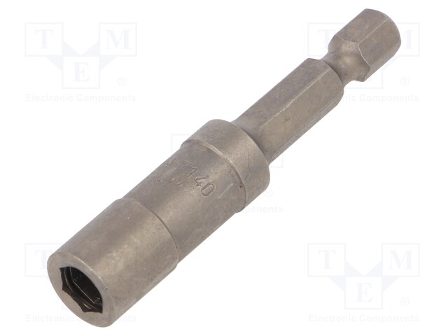 Holders for screwdriver bits; Socket: 1/4"; Overall len: 57mm