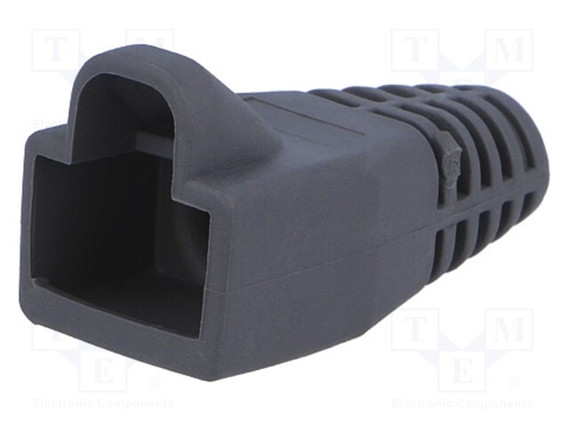 RJ45 plug boot; 6mm; Colour: dark grey