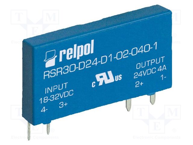 Relay: solid state; 0÷32VDC; RSR30; 1-phase; PCB,socket; -20÷80°C
