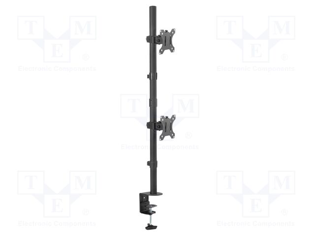 Holder; table edge; 8kg; 32"; black; 75x75mm,100x100mm; monitor x2