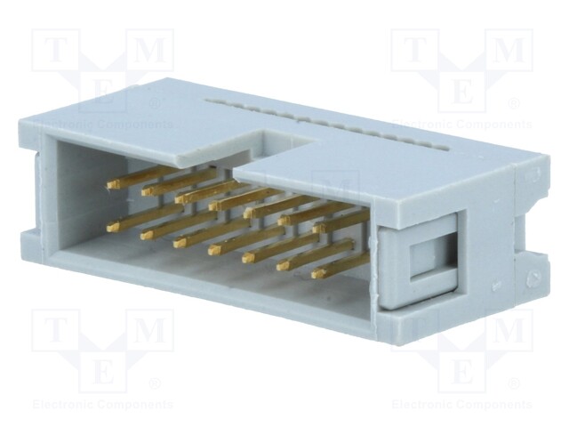 Plug; IDC; male; PIN: 14; IDC; for ribbon cable; 1.27mm; gold-plated