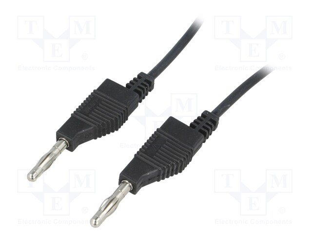 Test lead; silicone; 2m; black; 15A; 60V; Cond.cross sec: 0.75mm2