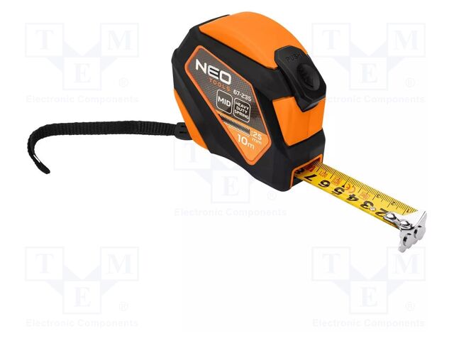 Measuring tape; L: 10m; Width: 25mm; Class: II